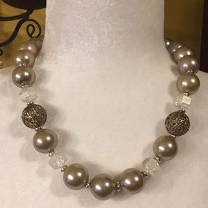 Vintage Soft Gold Large Round Beads 20” EUC